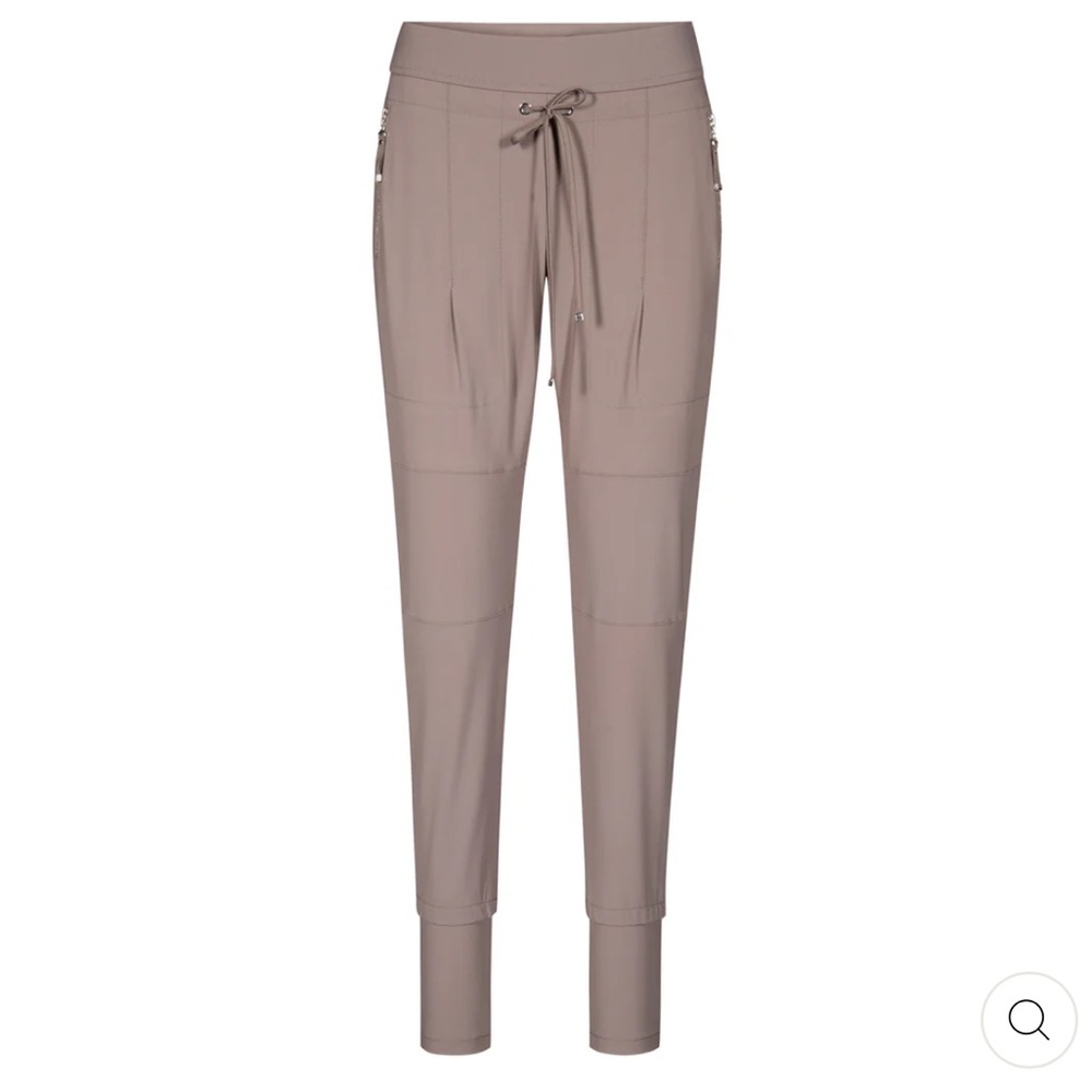 Raffaello Rossi Dark Taupe Candy Stretch Jogger Pant Size 36 US 6